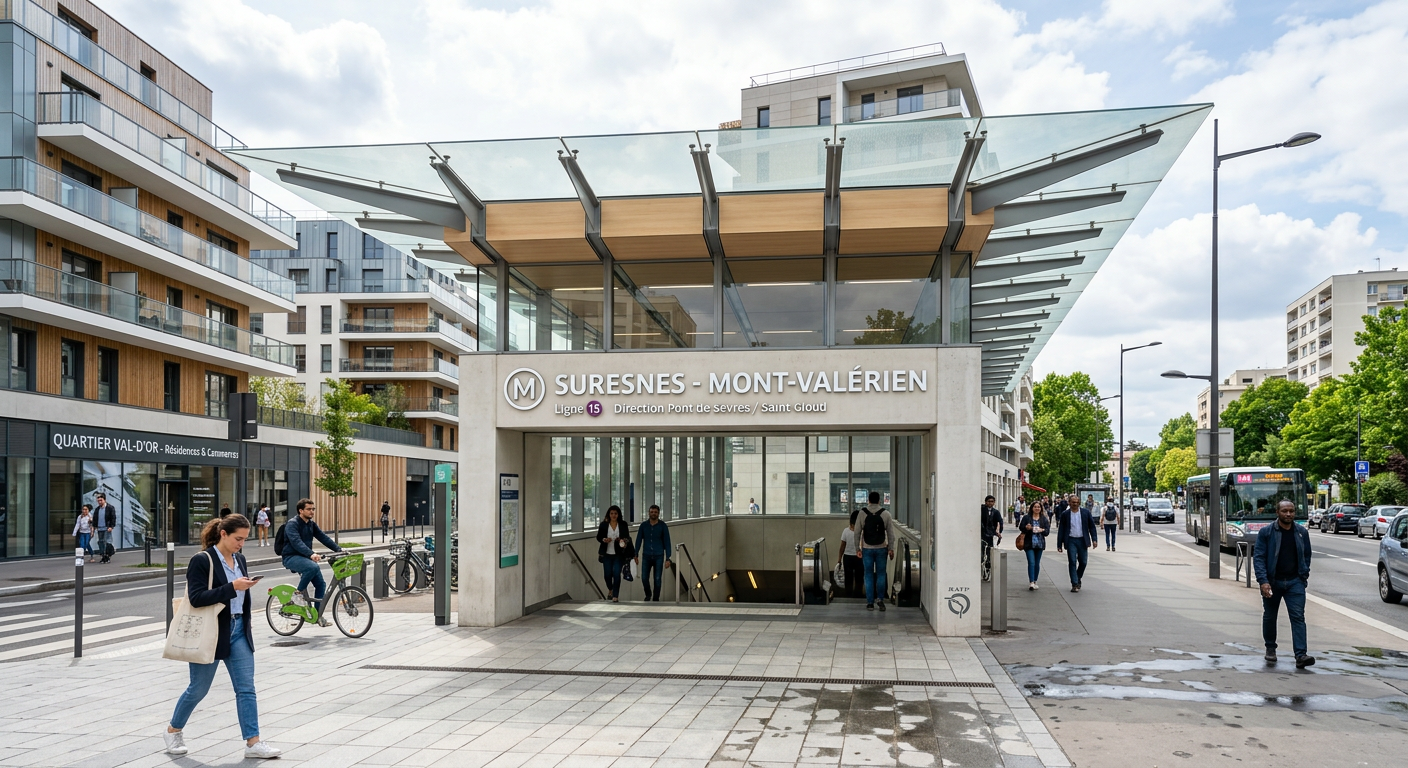 Station de métro Créteil-l'Échat et Grand Paris Express ligne 15