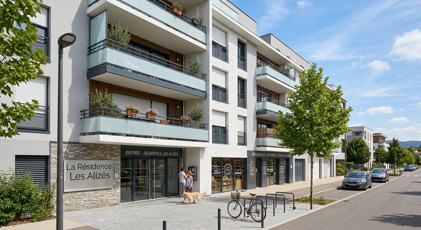 Façade d'un immeuble neuf à Montreuil en Seine-Saint-Denis