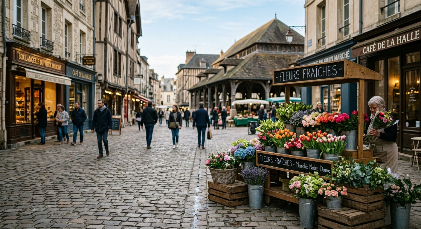 Vue aérienne de Versailles montrant le tissu urbain et les espaces verts de la ville