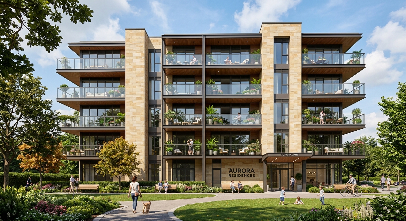 Chantier de construction d’un écoquartier neuf avec des immeubles contemporains en cours de livraison
