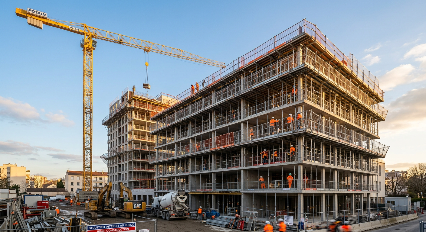 Notaire rédigeant l'acte authentique d'un achat immobilier neuf