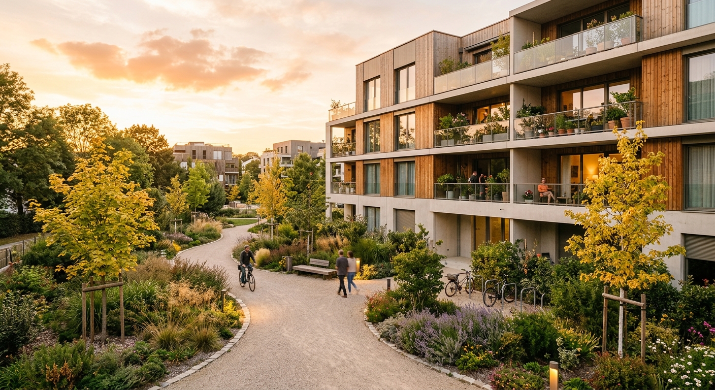 Résidence neuve dans l'écoquartier Vilgénis à Massy avec jardins paysagers