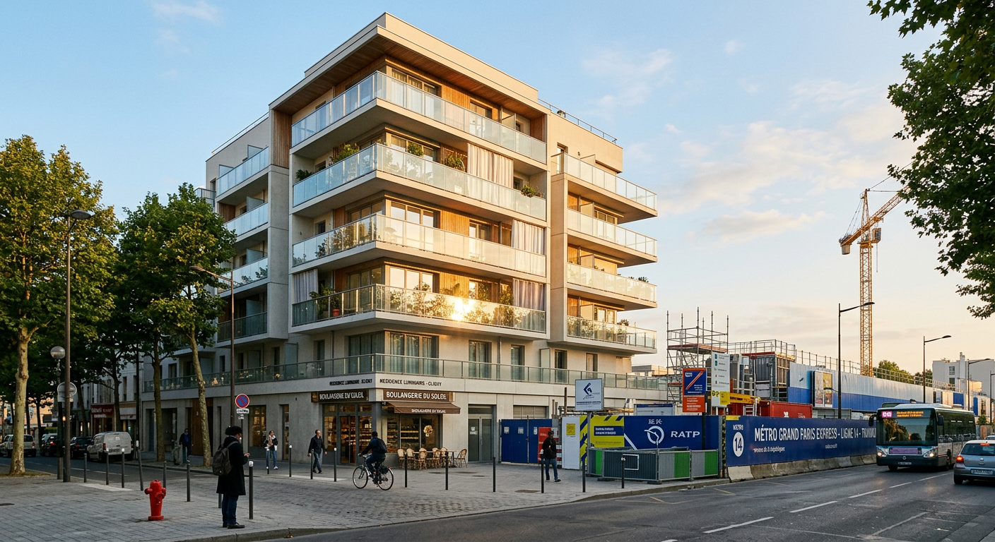 Résidence neuve en Seine-Saint-Denis à proximité d'une future gare du Grand Paris Express