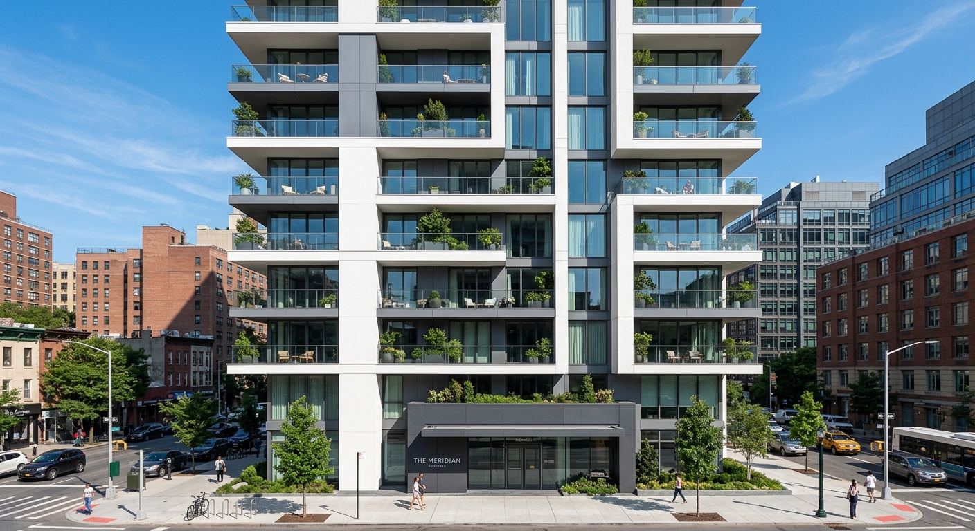 Façade d'un programme immobilier neuf à Levallois-Perret avec balcons végétalisés