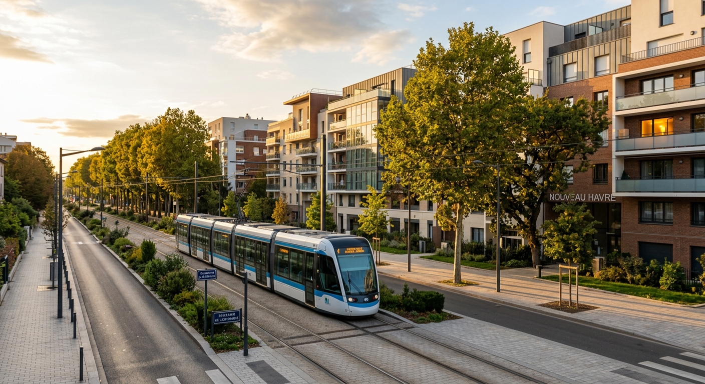 Tramway T2 longeant les nouveaux programmes immobiliers neufs à Bezons