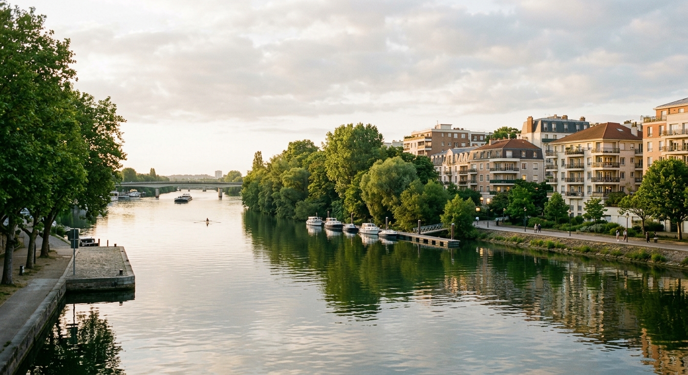 Bords de Seine et résidences sur l'île de Puteaux