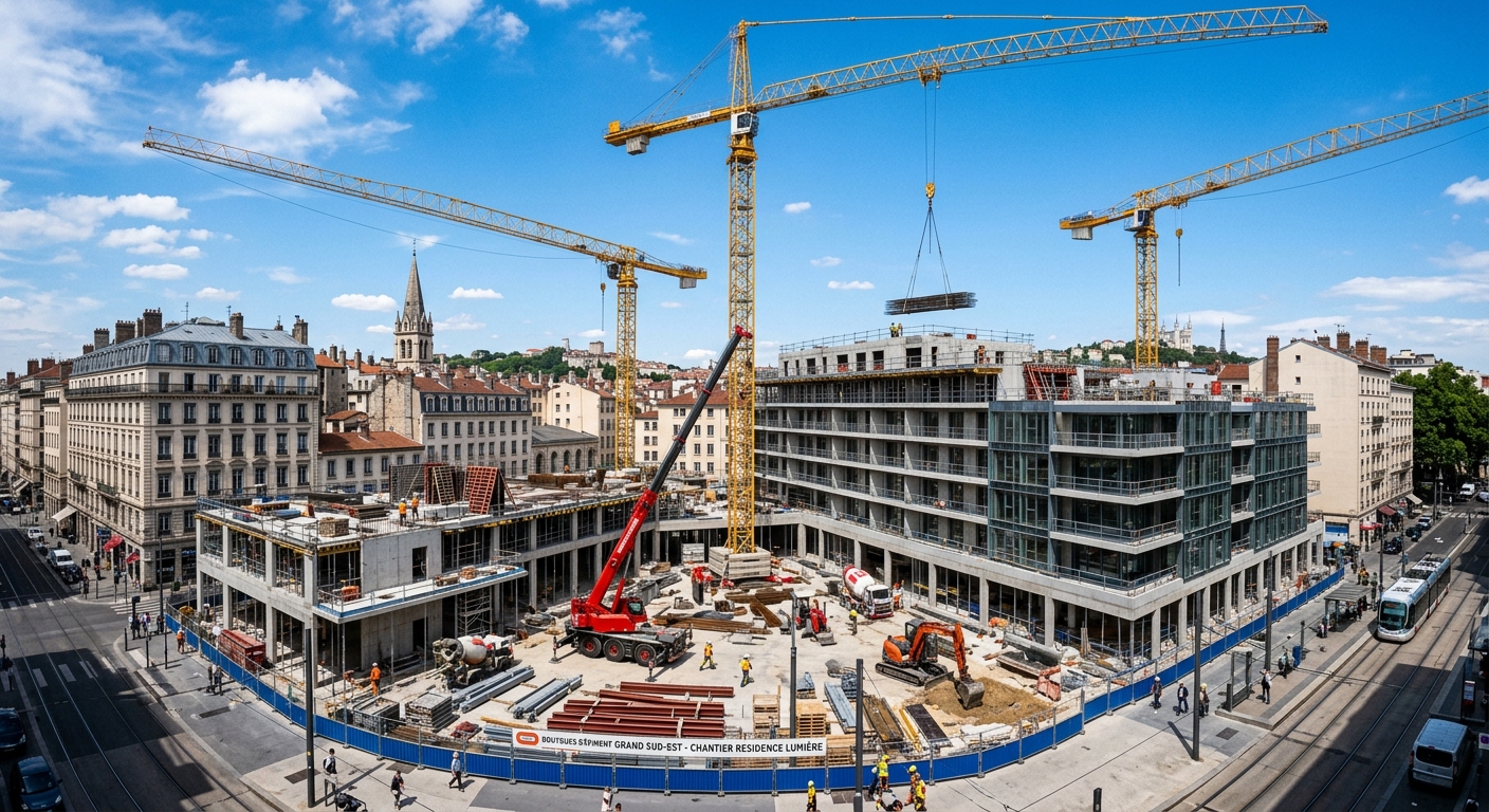 Chantier d'un programme immobilier neuf à Puteaux
