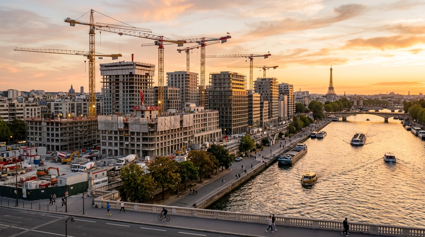 Chantier du futur quartier des Bords de Seine à Bezons
