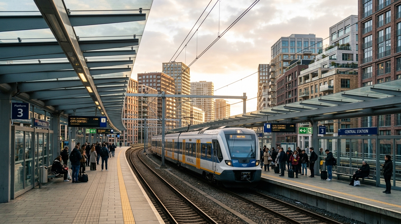 Gare de transport en commun proche de nouveaux programmes résidentiels