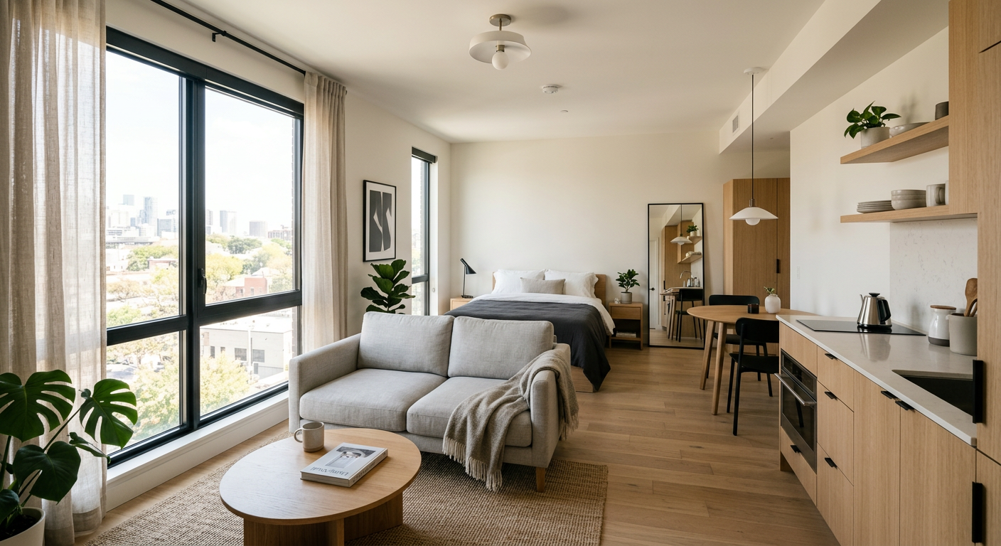 Studio meublé neuf destiné à la location LMNP
