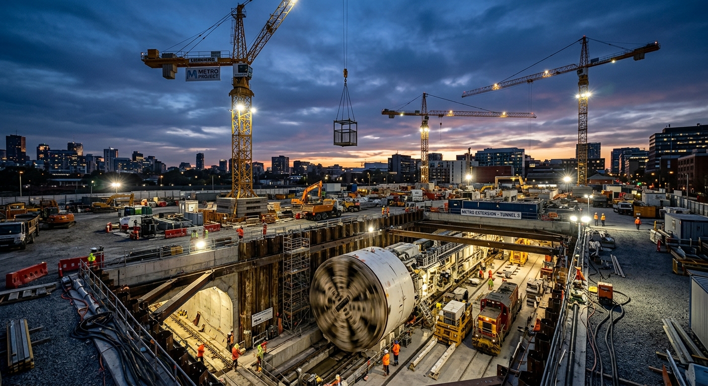 Chantier de construction de la ligne 15 du Grand Paris Express