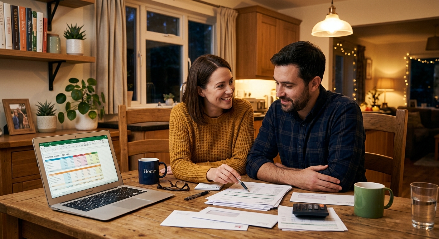Couple étudiant une offre de prêt immobilier neuf
