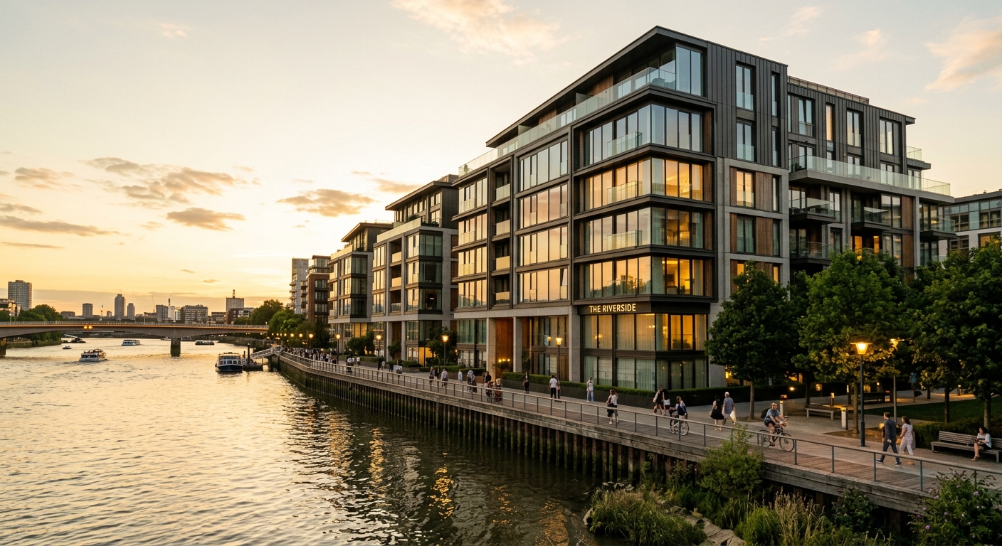 Appartements neufs avec vue sur la promenade en bord de Seine