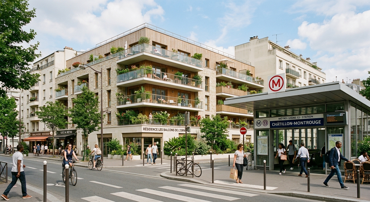 Résidence neuve proche d'une station de métro à Bagneux