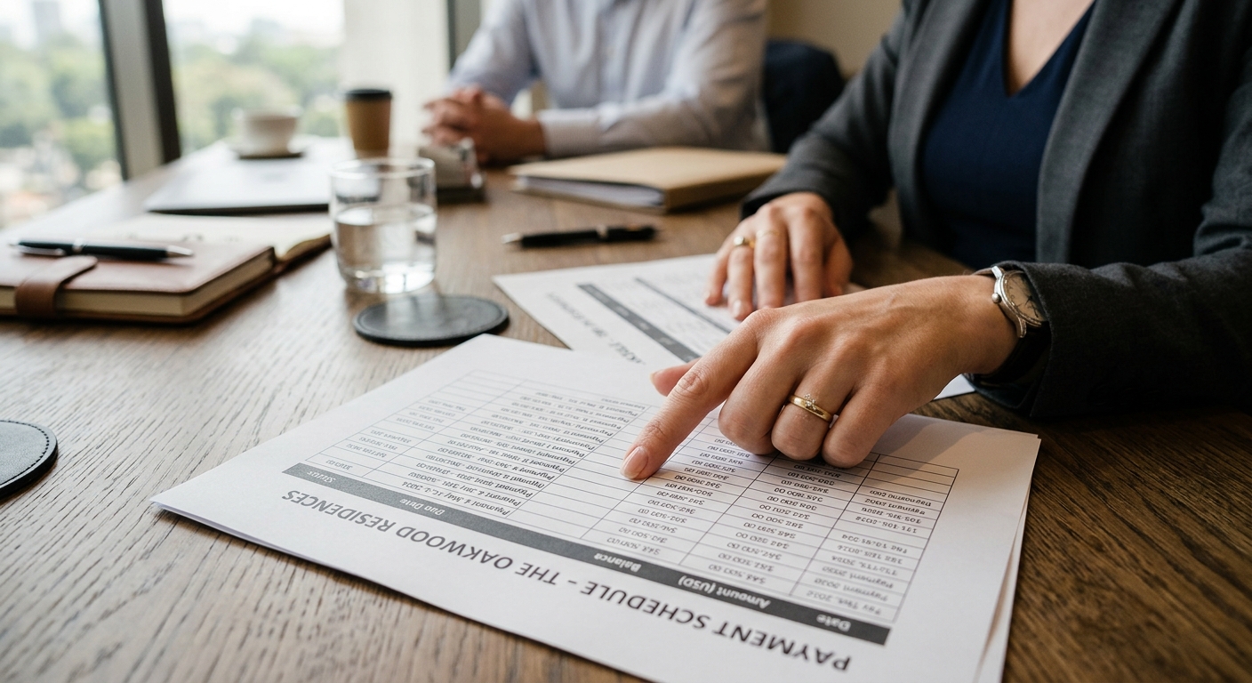Document d'échéancier de paiement pour un achat en VEFA