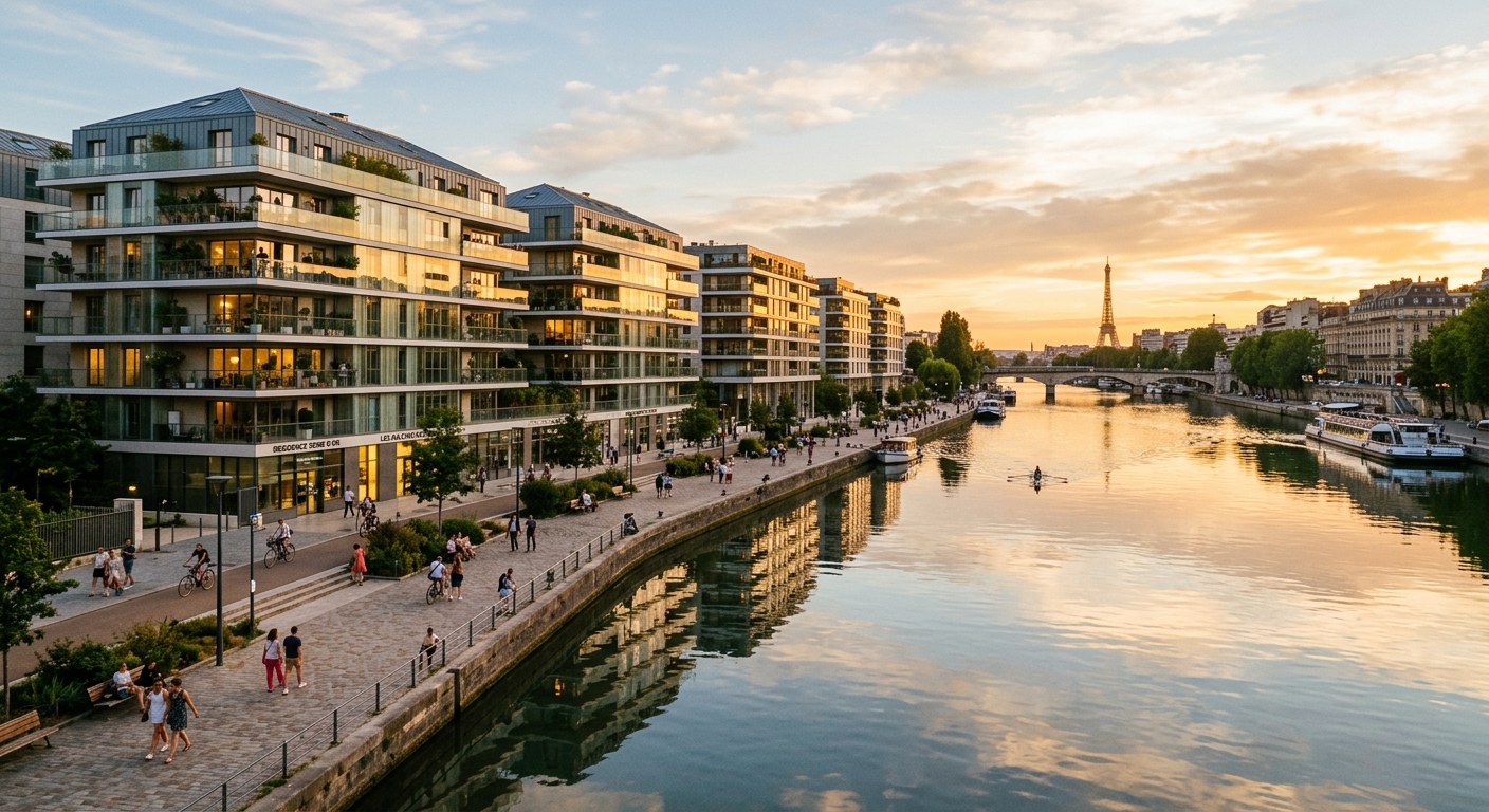 Résidence neuve en bord de Seine à L'Île-Saint-Denis