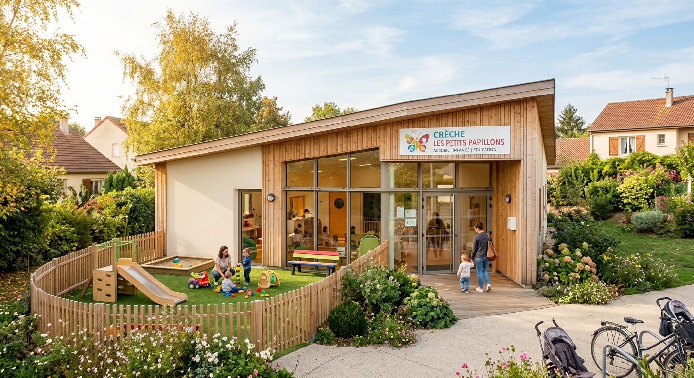 Crèche moderne à Clamart avec espace extérieur sécurisé pour jeunes enfants