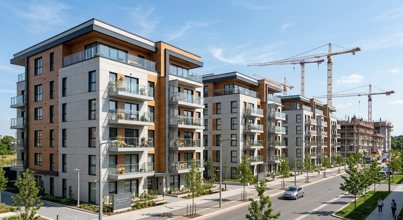 Immeubles neufs en construction à proximité de Bobigny