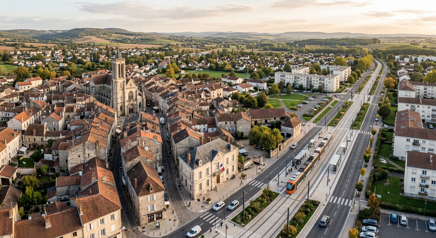 Vue aérienne de Clamart montrant le contraste entre quartiers
