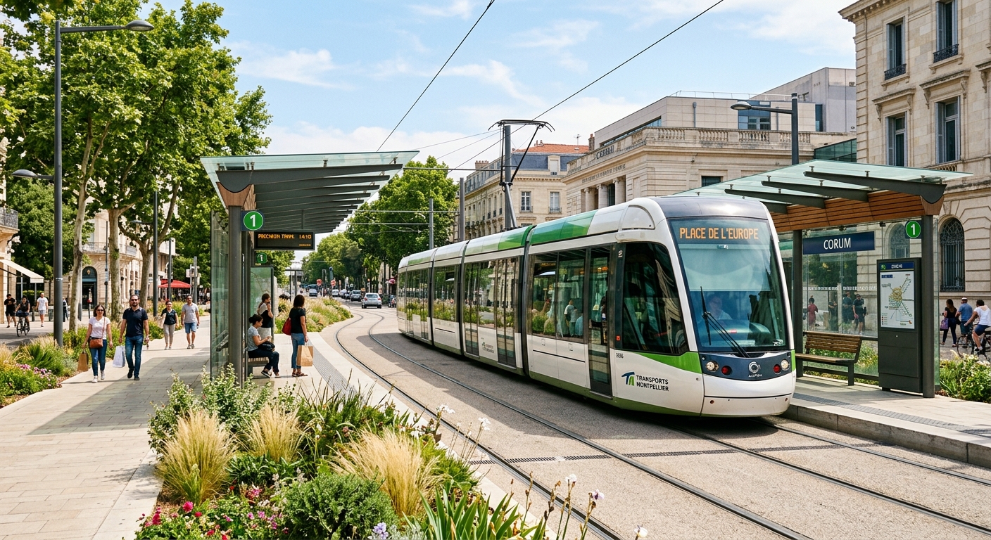 Station de tramway T6 moderne à Clamart