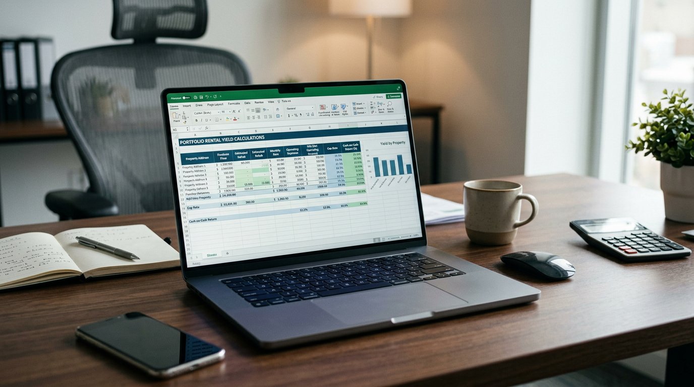 Calcul de rendement locatif sur tableur pour un appartement neuf