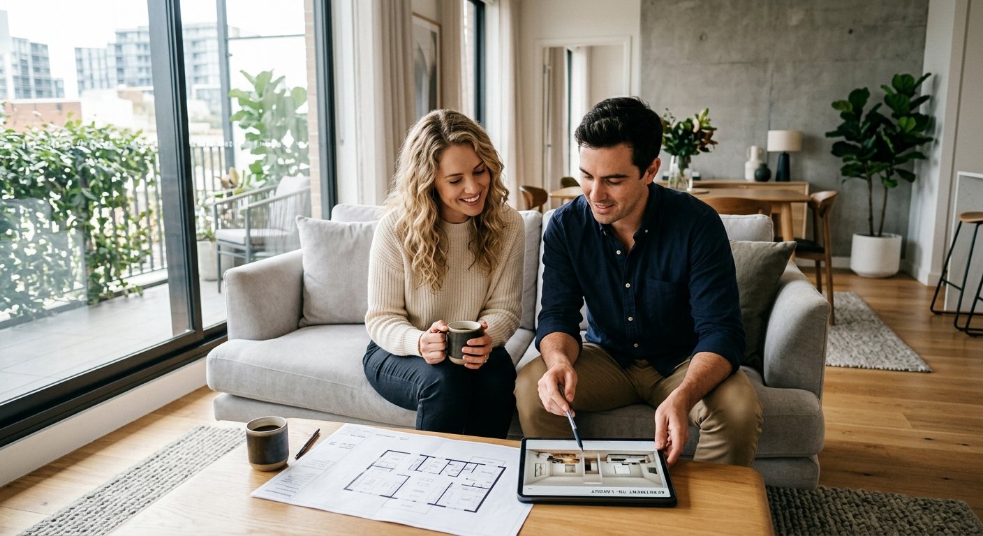 Visite d'un appartement témoin dans un programme neuf