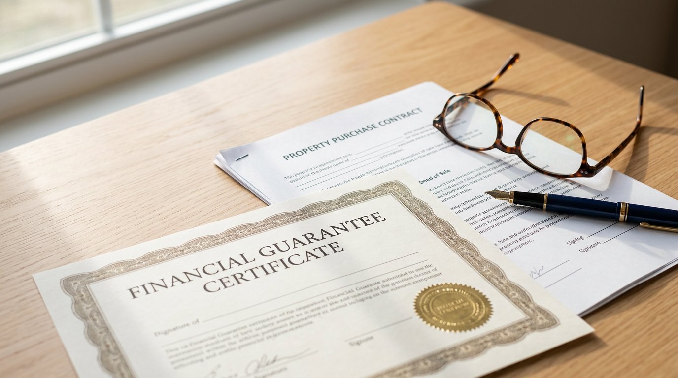 Attestation de garantie financière d'achèvement et contrat de réservation VEFA sur un bureau