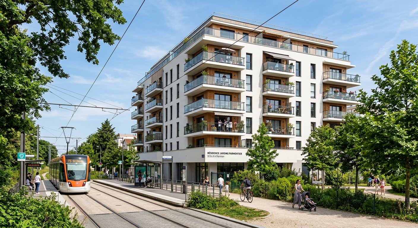 Immeuble neuf à Drancy proche du tramway et d'un parc